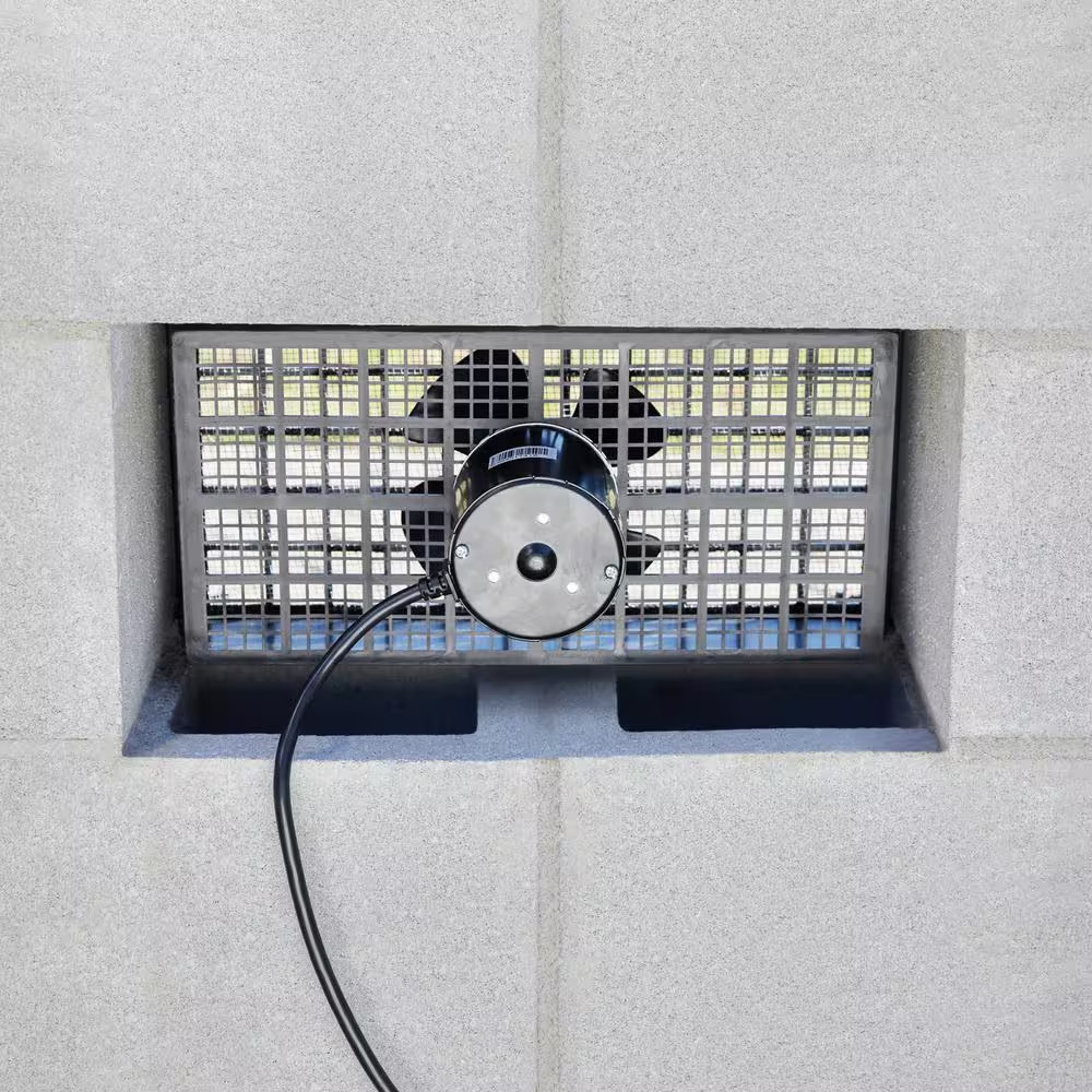 16 In. X 8 In. Resin Power Foundation Vent in Black