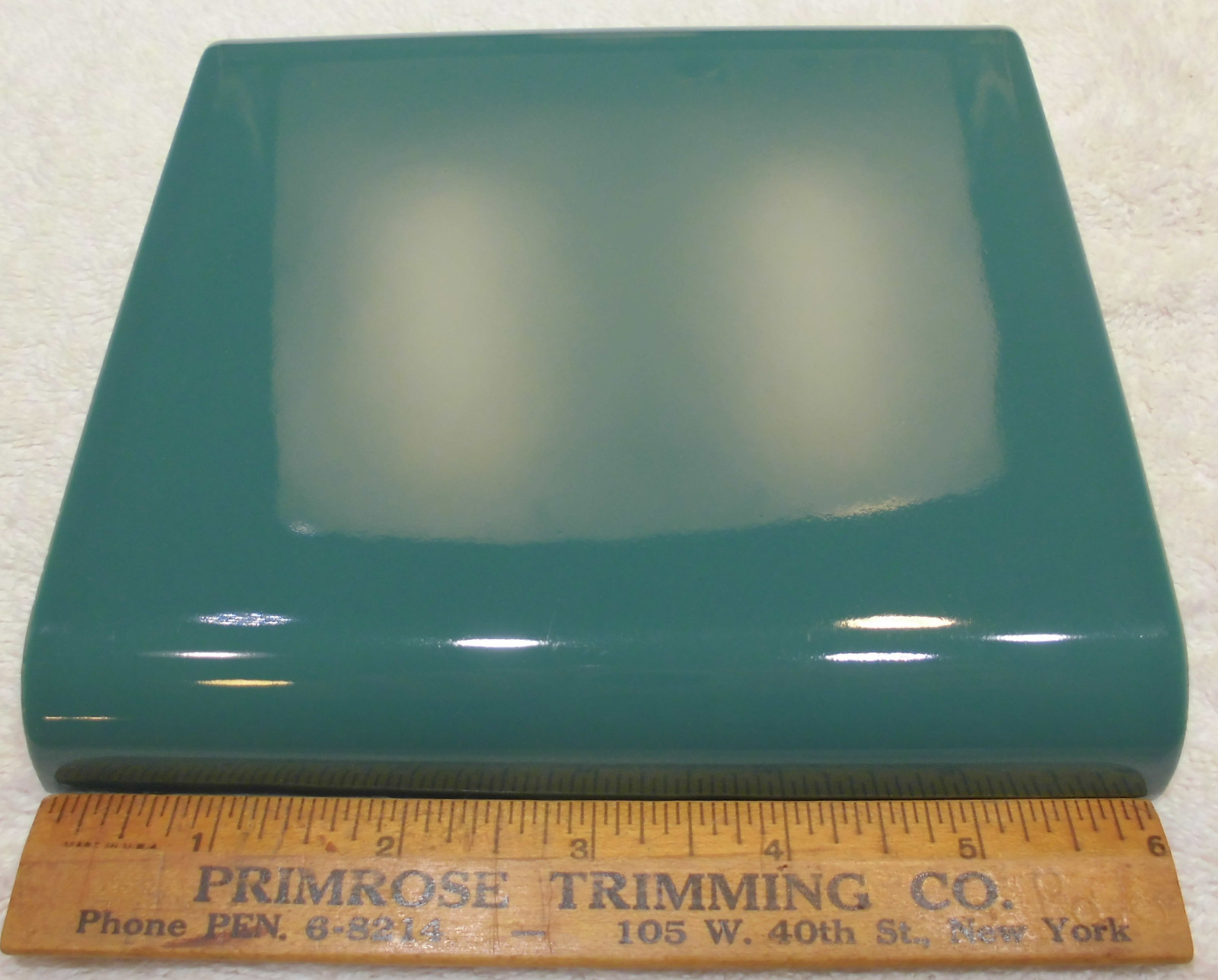 Vintage…Green…6″ x 6″ Double Bullnose Glossy Ceramic Tile…by Mid-State Co