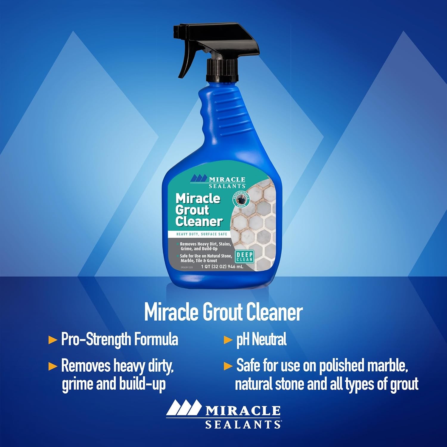 Miracle Sealants Heavy Duty Miracle Grout Cleaner Spray for Natural Stone, Marbl