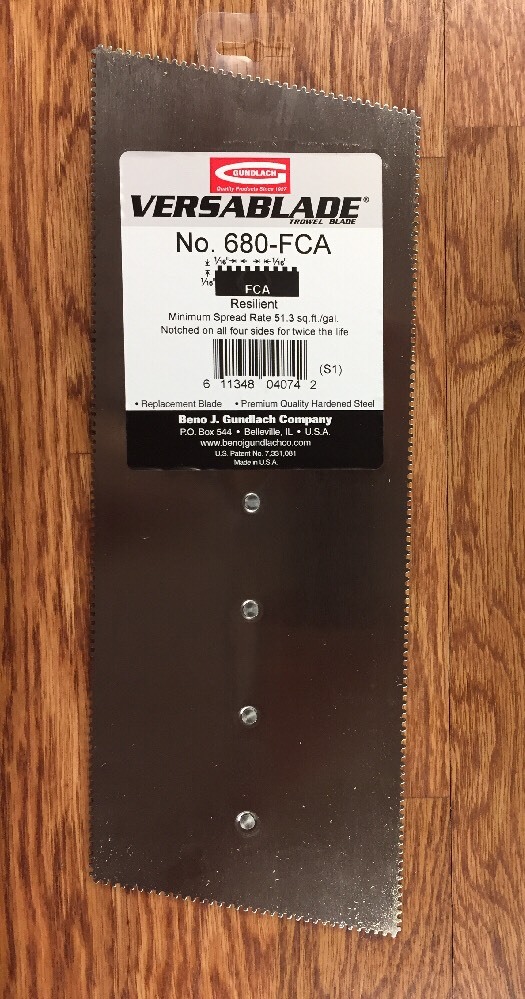Gundlach 680-FCA Versablade Flooring Trowel Blade