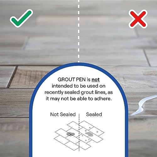 Grout Pen White Tile Paint Marker: Waterproof Grout Paint, Tile Narrow Tip