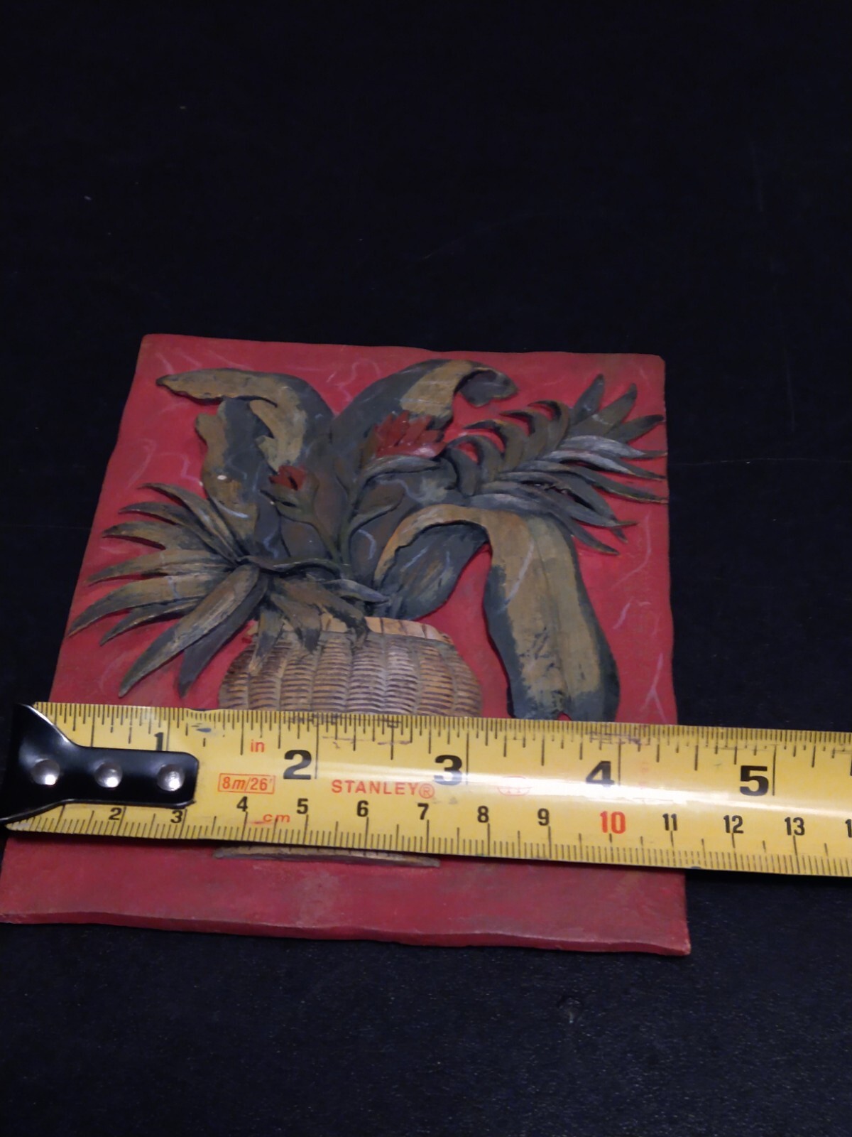 Flowers 4 1/2″ x 5 1/2″ Decorative Ceramic Wall Art Tile Backsplash New 3D