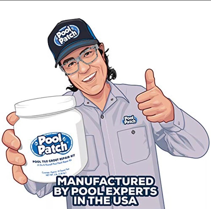 White Pool Tile Grout Repair Kit, 3-Pound, White