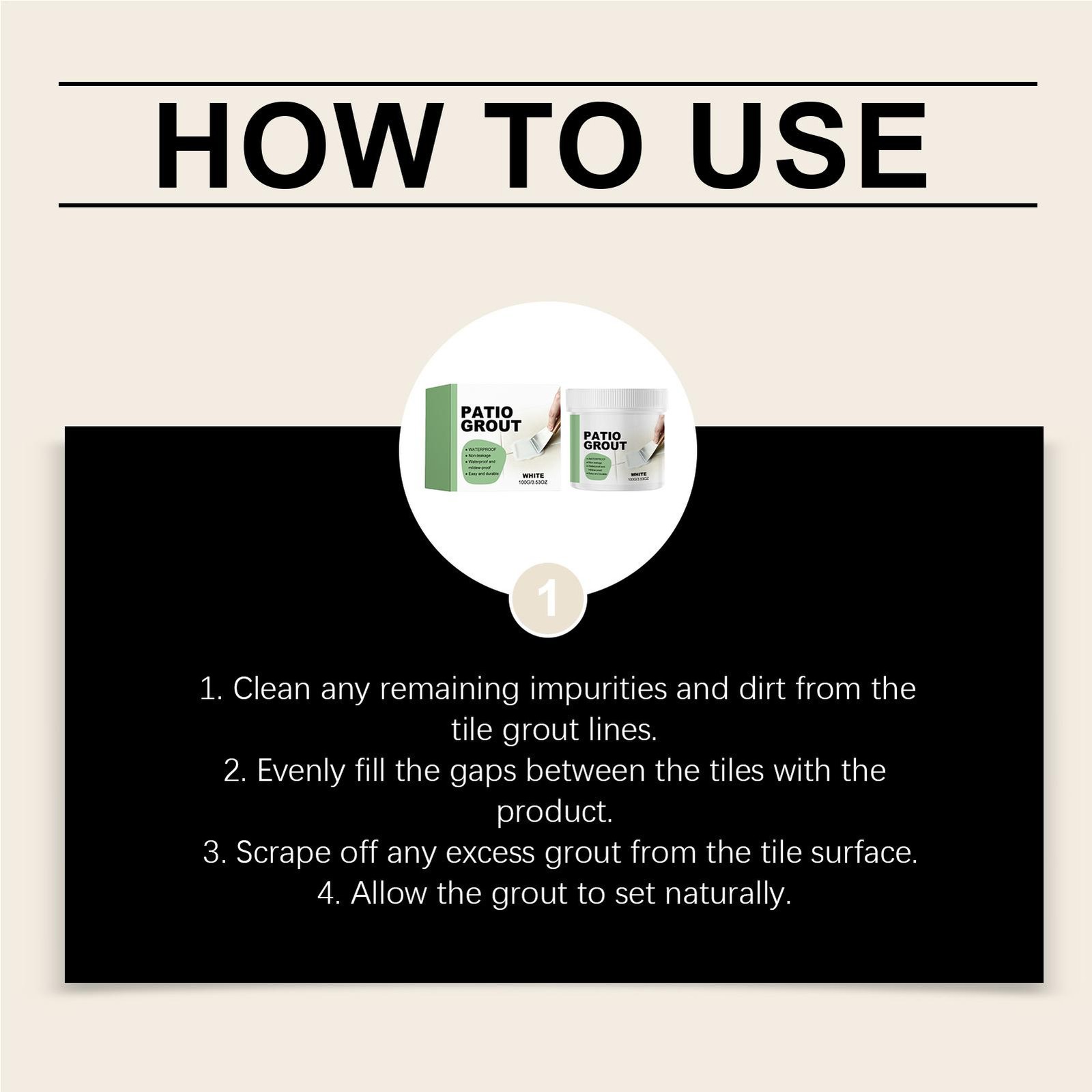 Patio tile grout Tile Sealant for Shower | 100g Long Lasting Gapfilling Adhesiv