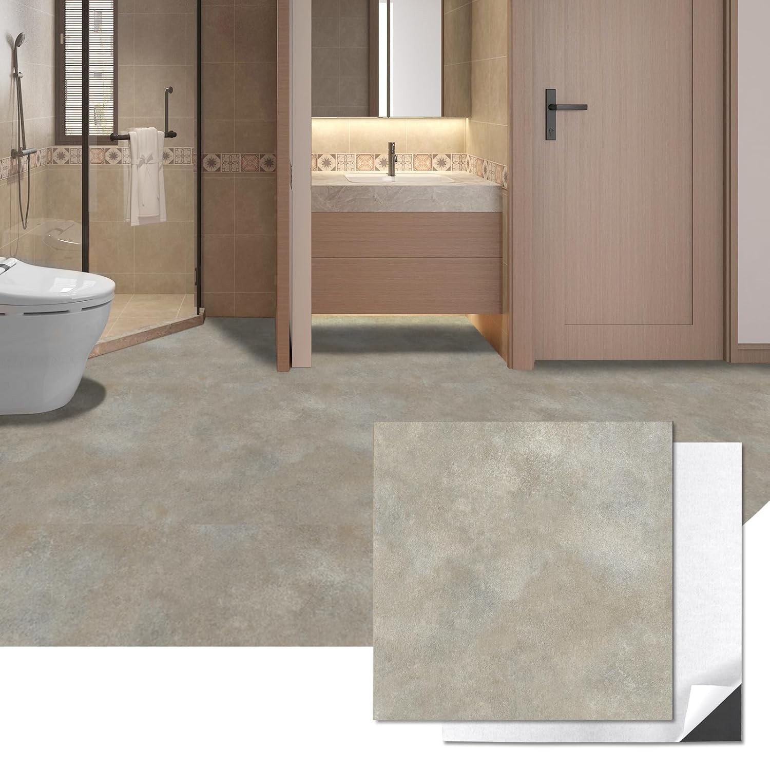 Affordable Vinyl Floor Tiles – 30 Sq.ft of Stylish Slate Self-Adhesive Tiles