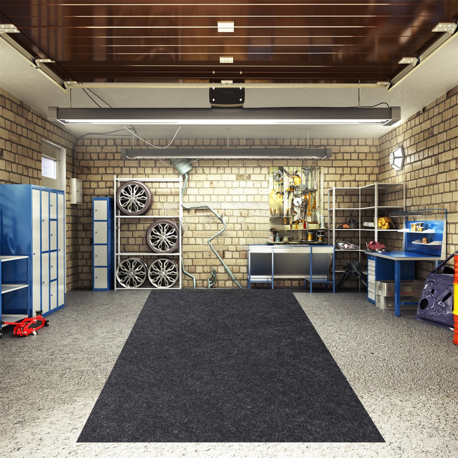22FTx 8’10” Multi-Purpose Garage Protect Floor Mat Absorbent Oil Pad Parking Mat