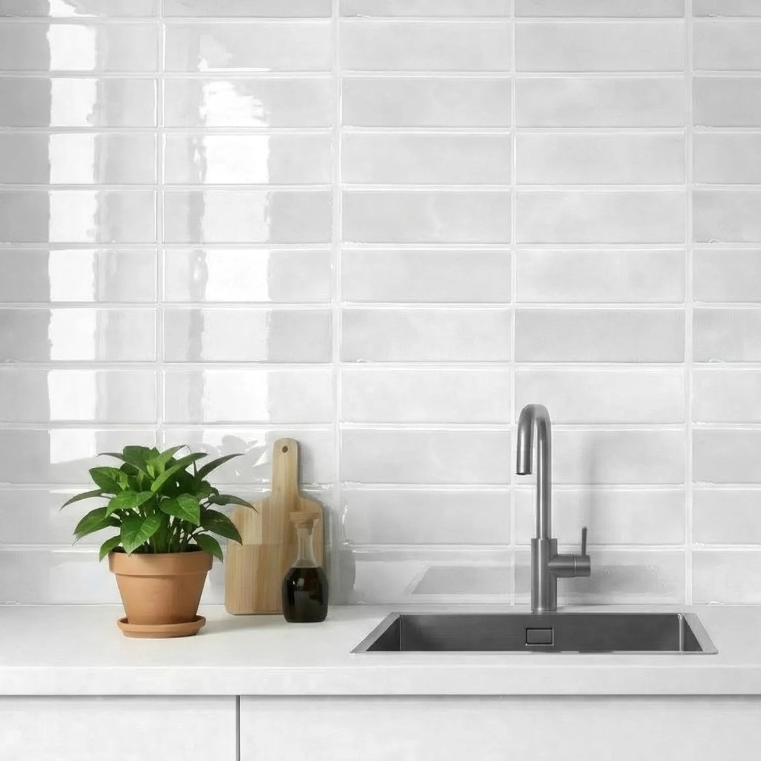 Peel and Stick Backsplash Tiles – Easy DIY Self-Adhesive Subway Wall Tiles, 10 P