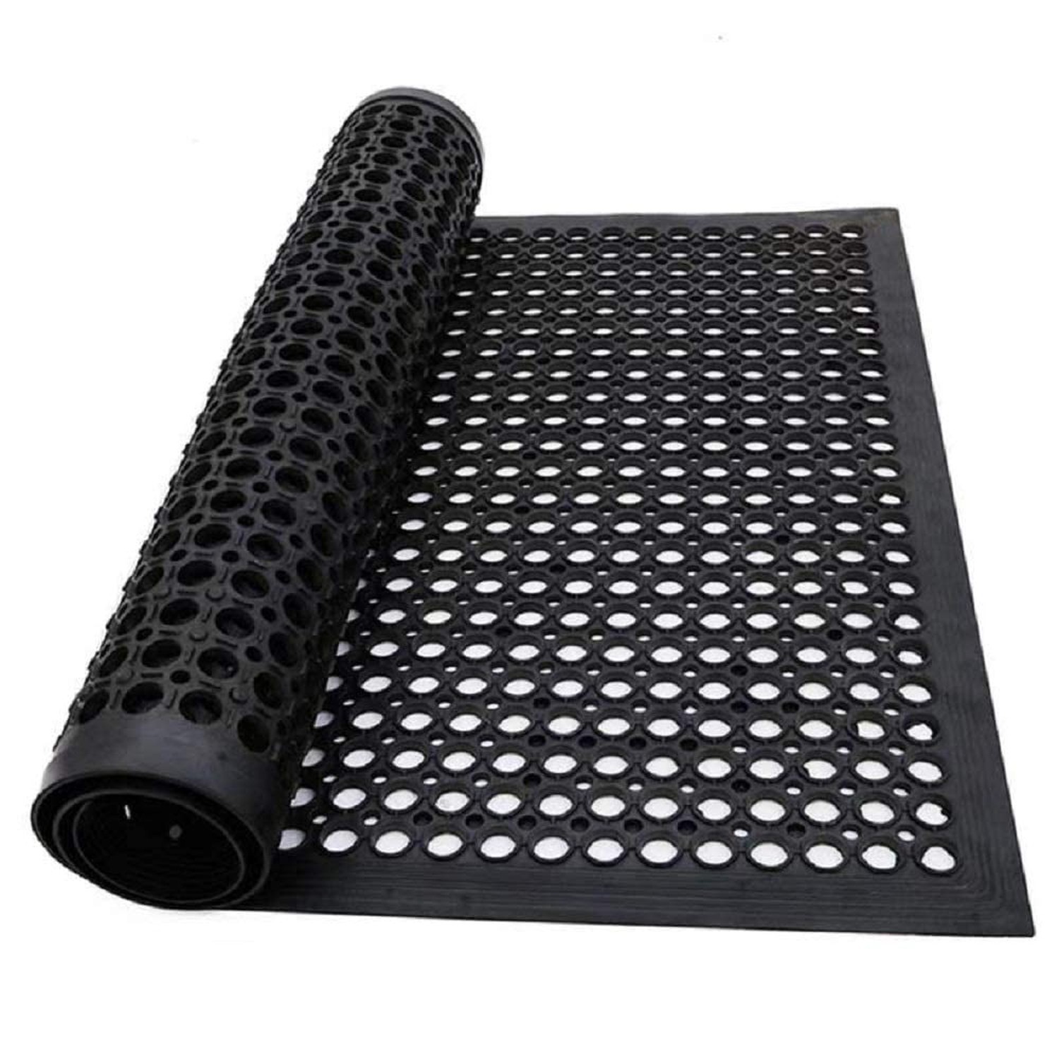 3x5FT Rubber Floor Mat Commercial Anti Fatigue Rubber Drainage Mat New Non Sl…