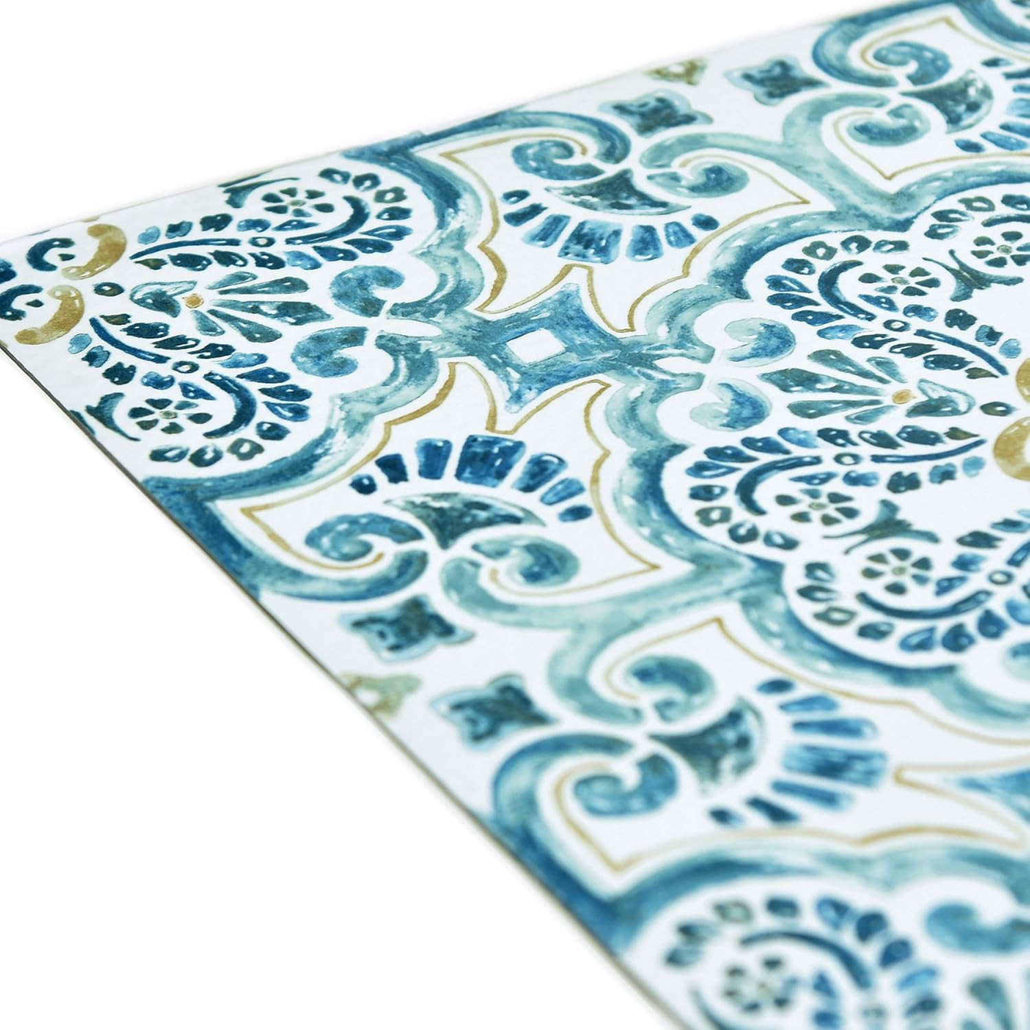 FP2477 Fontaine Peel & Stick Floor Tiles, Blue