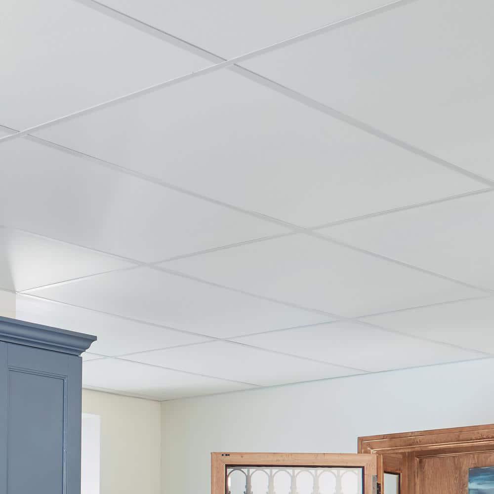 Armstrong Ceiling Tile 2 ft. x 4 ft. Fiberboard Standard Acoustic Square White