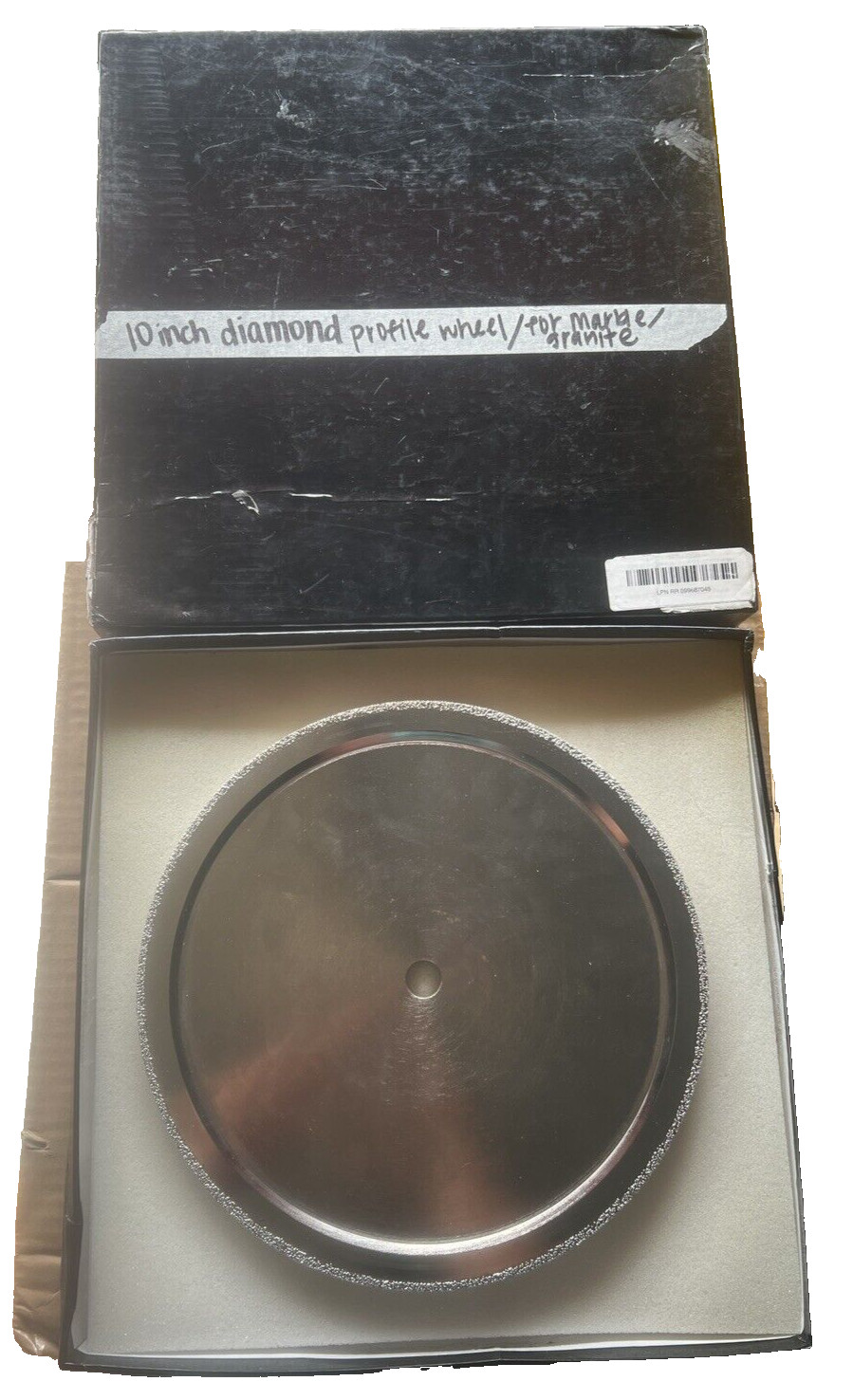 PWBT0100 10″ Diamond Profile Wheel, Cuts Glass Ceramic Marble Stone 3/8″ Radius