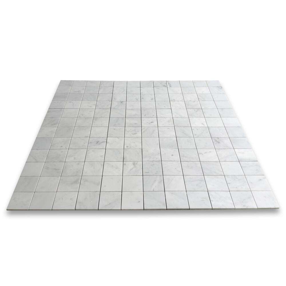 C27XH Carrara White Marble 3×3 Square Mosaic Tile Honed Wall Floor Venato