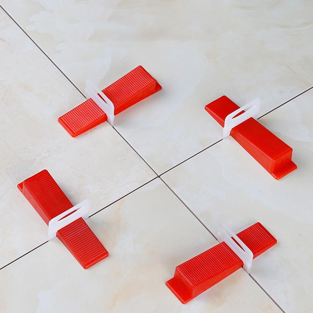 100Pcs Tile Leveling System Clips Wedges Spacer Wall Flooring Tiling Tool Kits