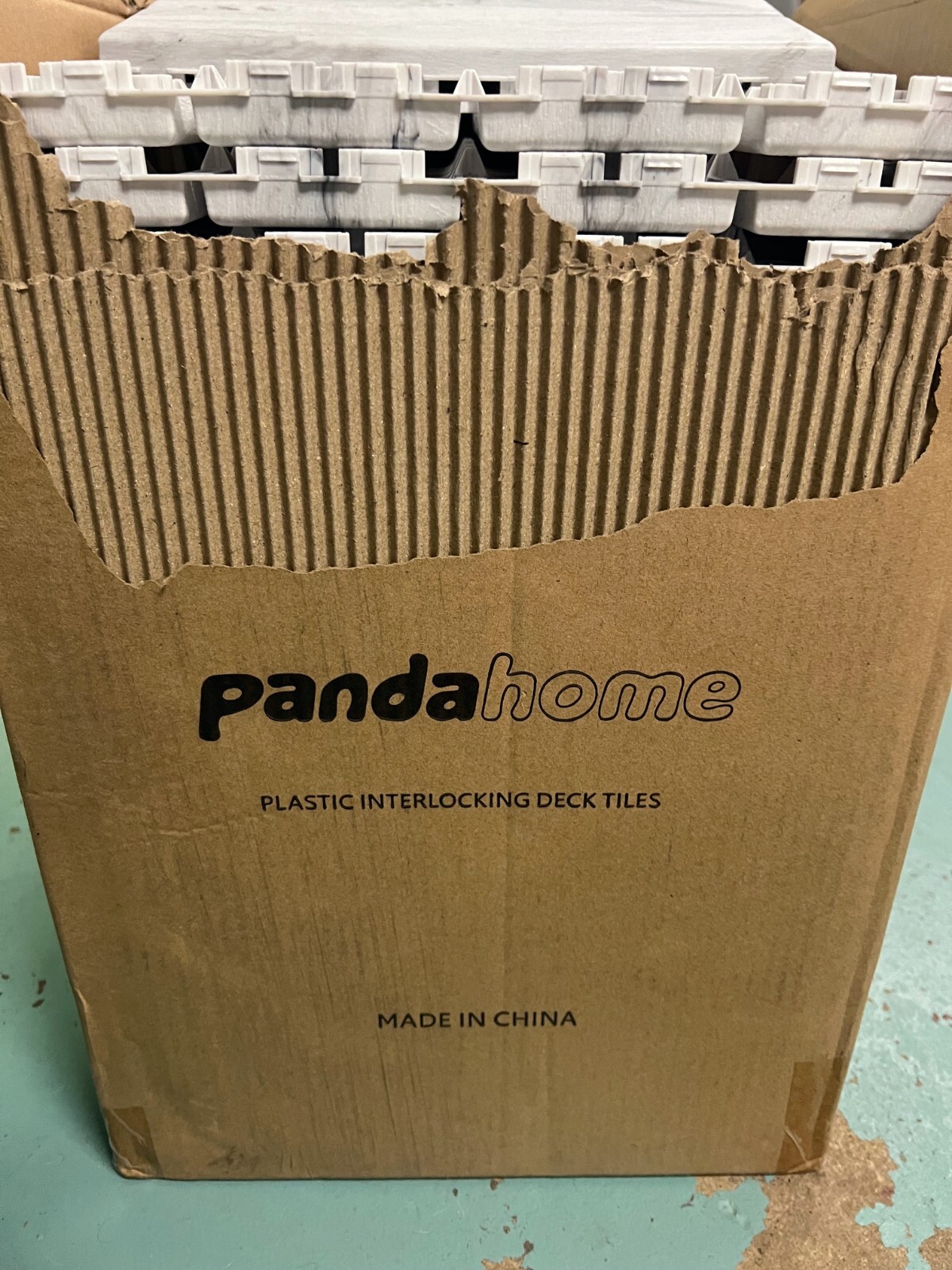 PANDAHOME 22 sq. ft Plastic Interlocking Deck Tiles Outdoor All Weather 12”x12”