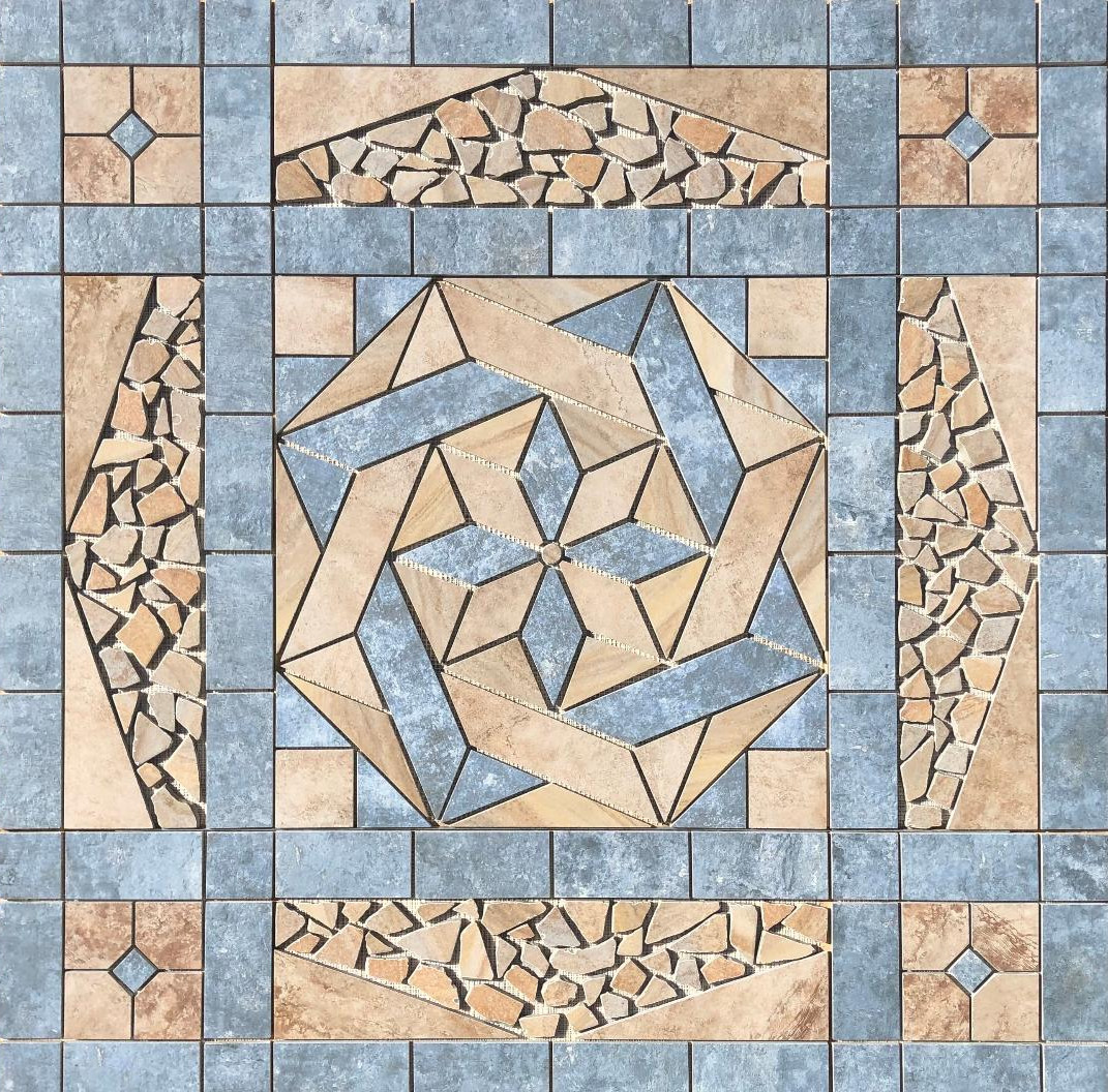 44 5/8″ X 45 5/8″ Tile Medallion – Lowes Mesa Beige & Happy Floors French Qtr