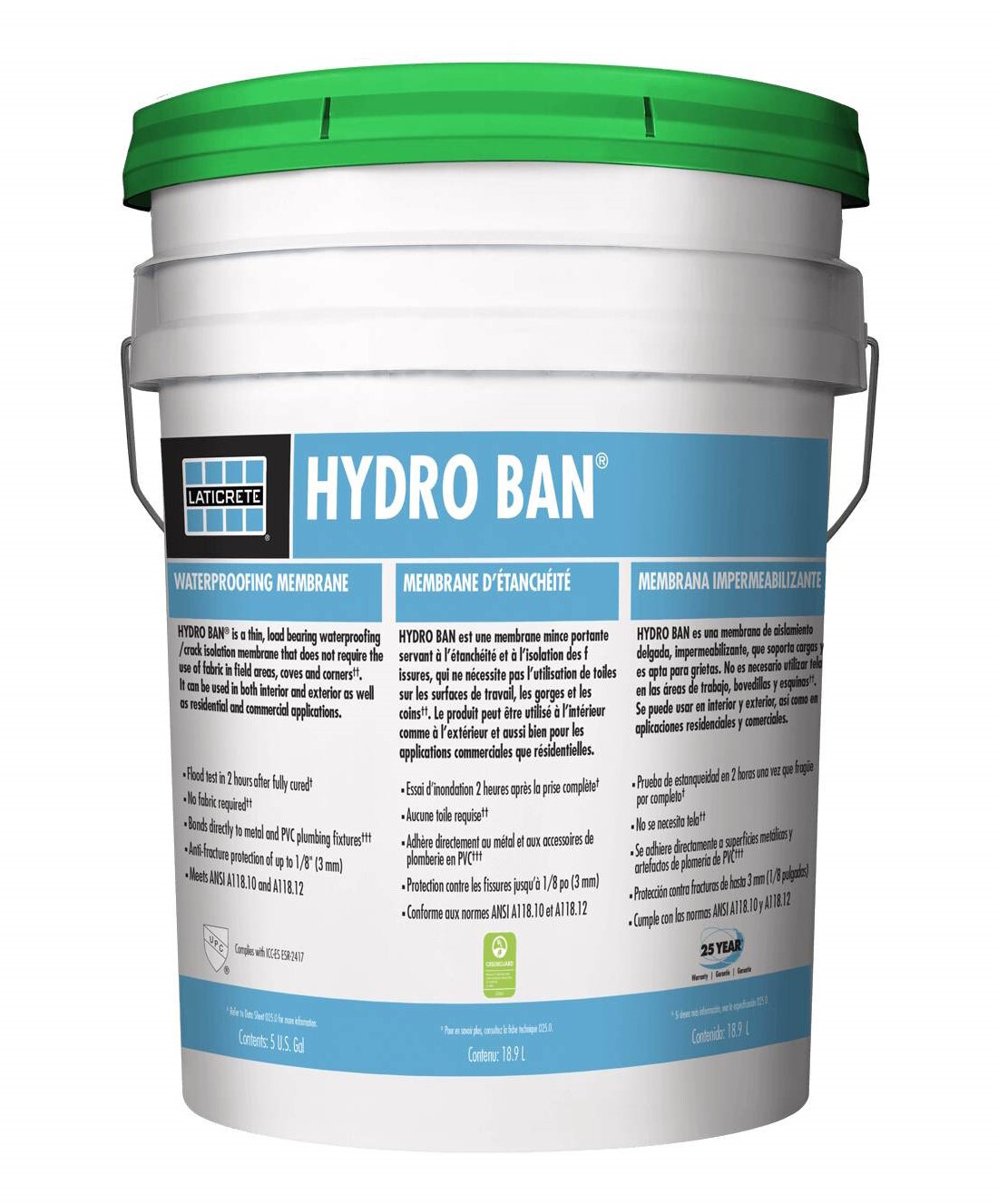 Laticrete Hydro Ban Waterproof Anti-Fracture Membrane 1 Gallon