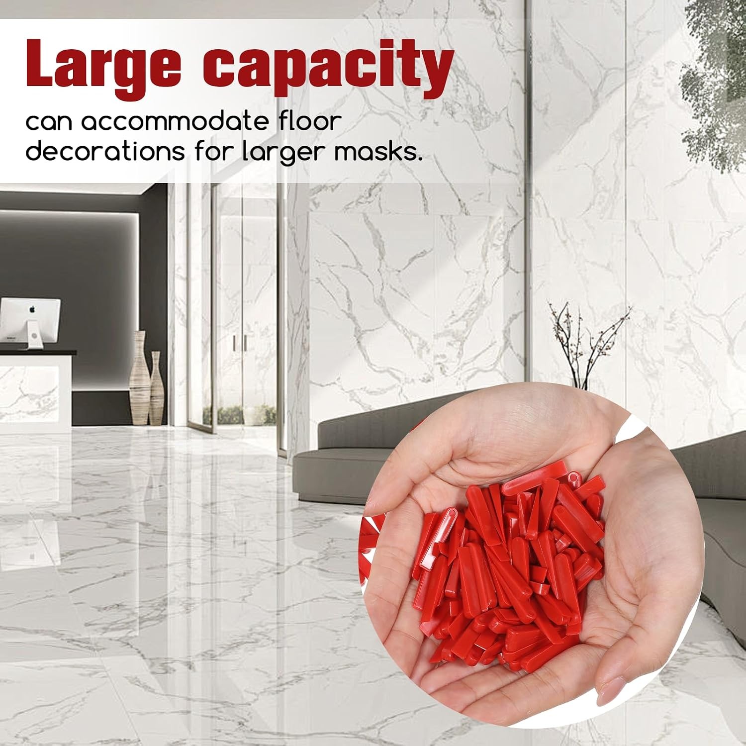 Reusable Tile Leveling System 200PCS Tile Leveling Wedges Tile Spacers Small Kit