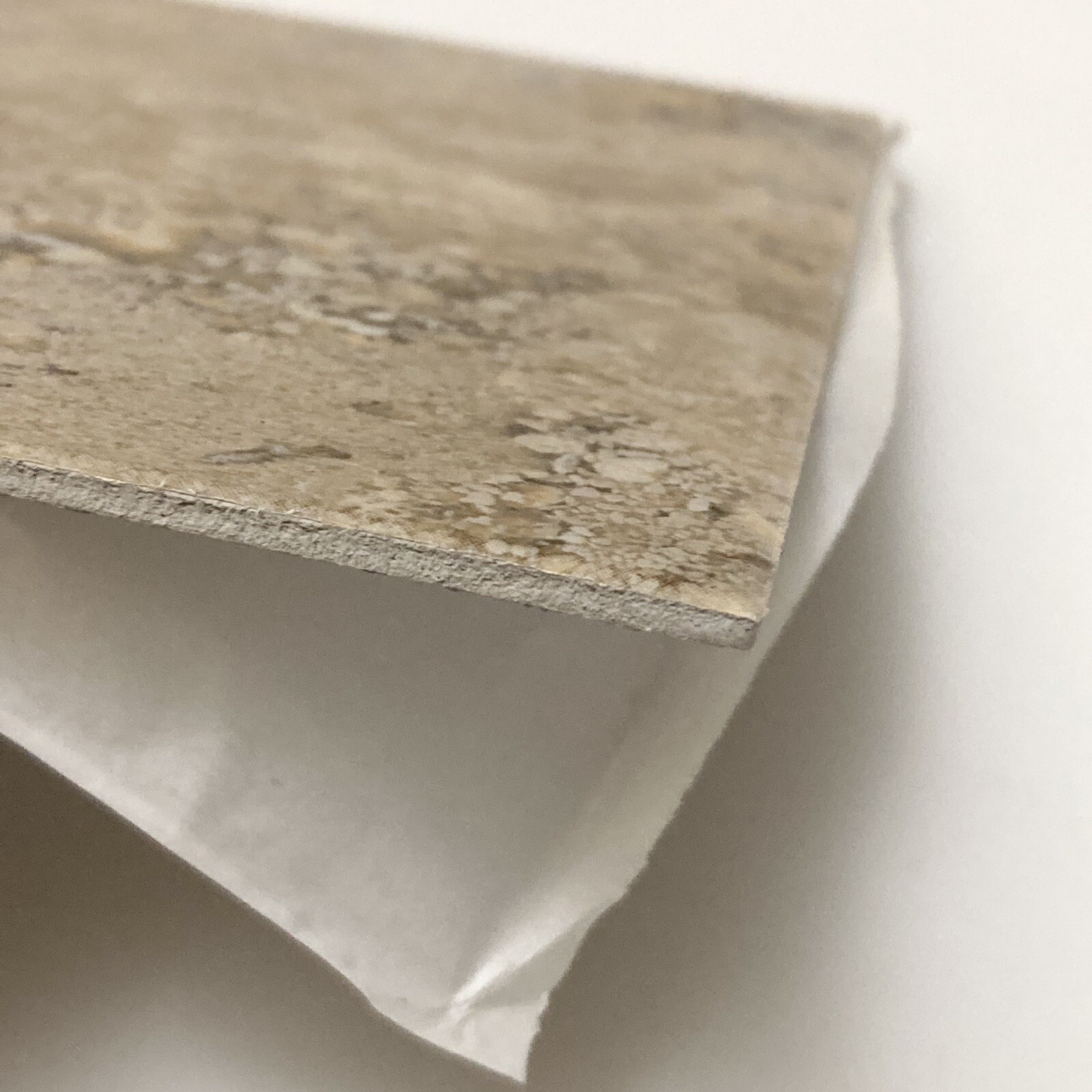 BOX OF 40 6″x6″ Deco Stone Travertine Vinyl Wall Floor Tile Self Stick Groutable