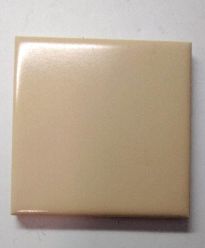 1 Wall Tile Mosaic USA 4-3/8″ Sq. Semi Gloss Cantaloupe Melon Orange Ceramic Vtg