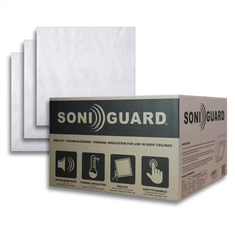 Soniguard 24 In. X 24 In. Drop Ceiling Acoustic/Thermal Insulation (Case of 24)
