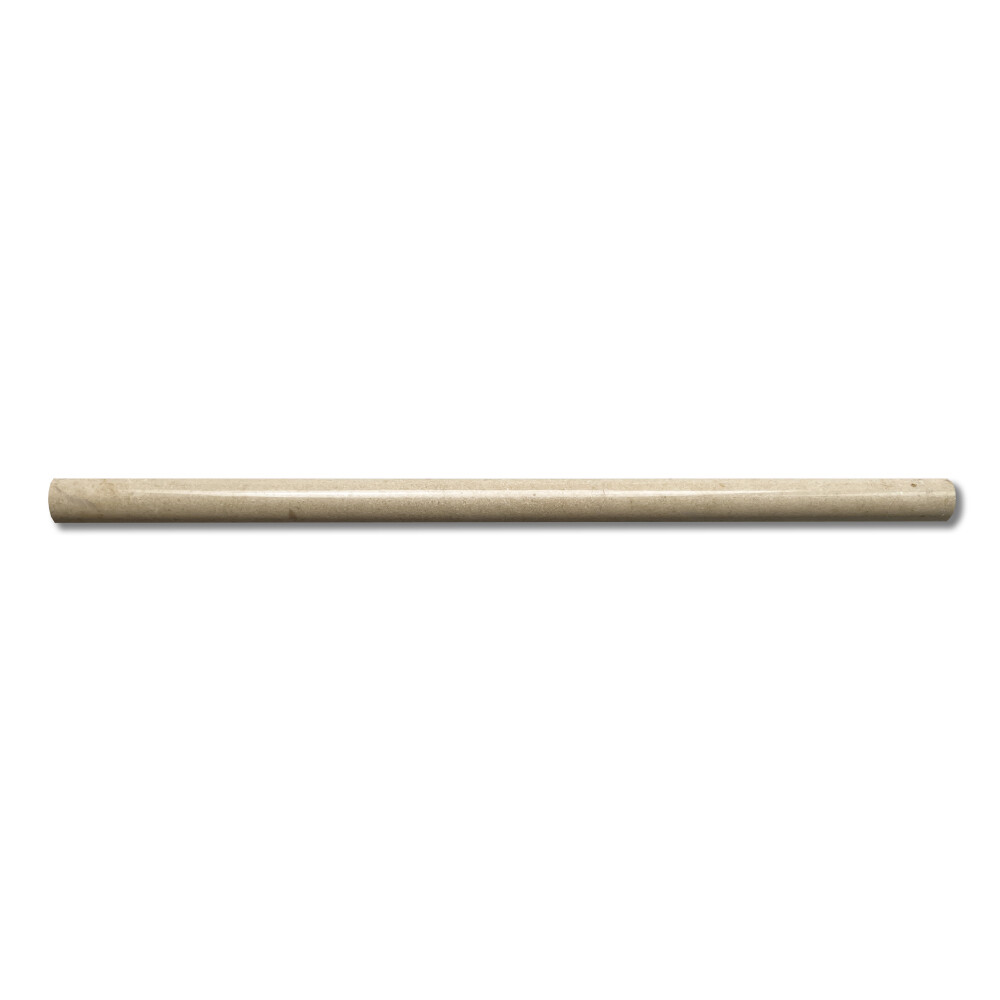 M18P Crema Marfil Marble 3/4×12 Pencil Liner Trim Molding Polished