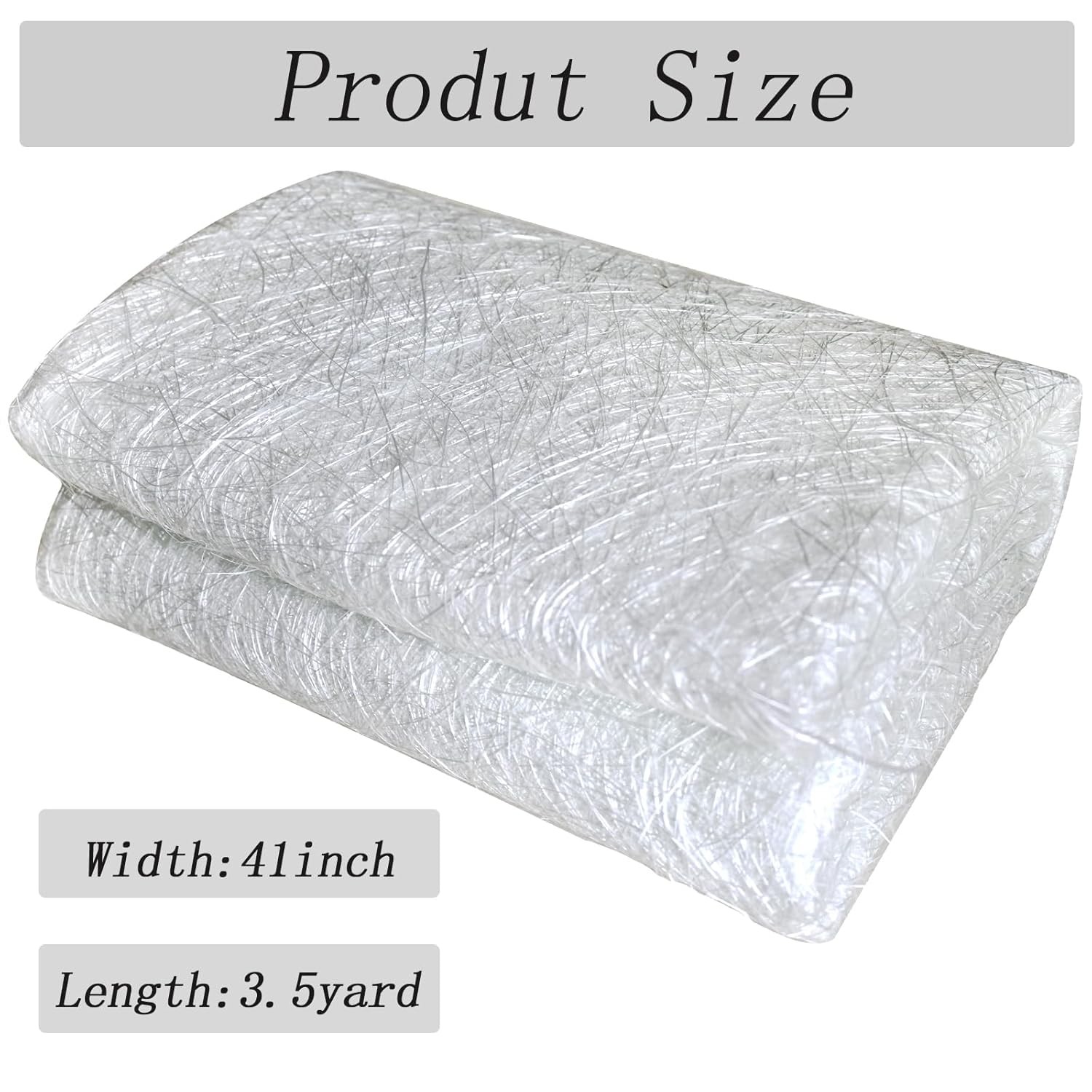 Fiberglass Mat, 3.5 Yards X 41″ Wide Fiberglass Chopped Strand Mat, Strong Repai