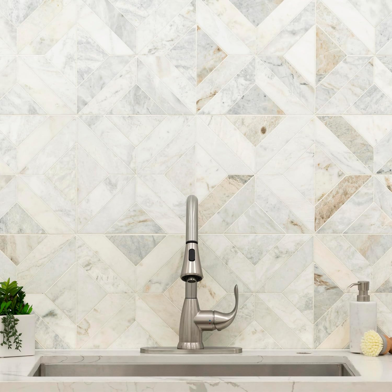 Arabescato Venato White Honed Marble Tile 12×12 for Backsplash & Floors