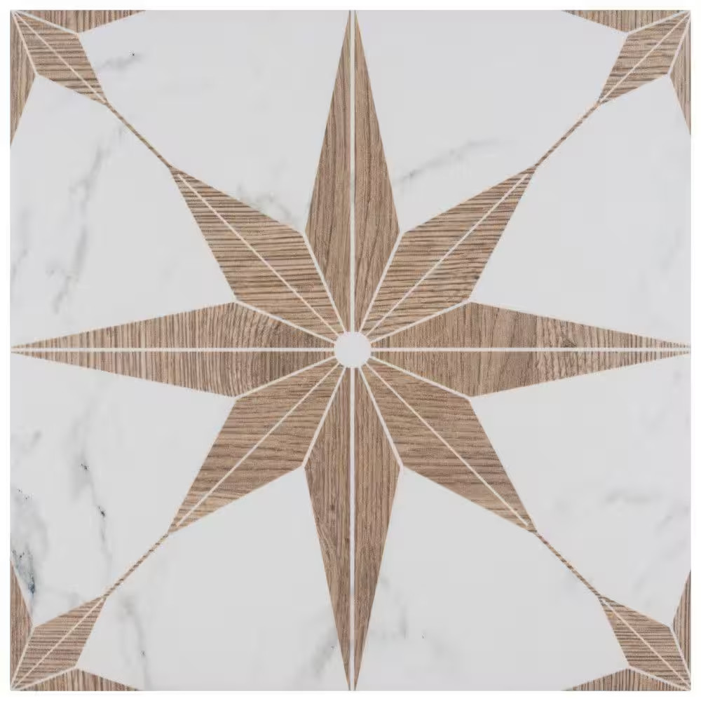 Llama Stella Loire Noce 9-3/4 In. X 9-3/4 In. Porcelain Floor and Wall Tile (10.