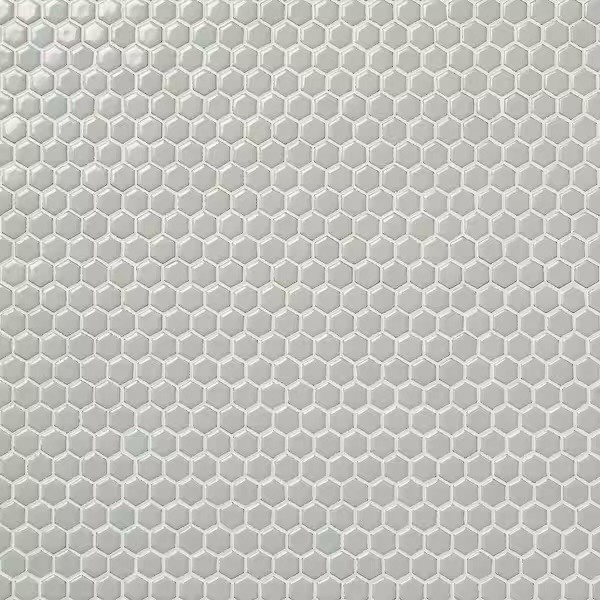 Bliss Edged Hexagon Sage 10.03 in. x 11.61 in. Polished Porcelain Floor