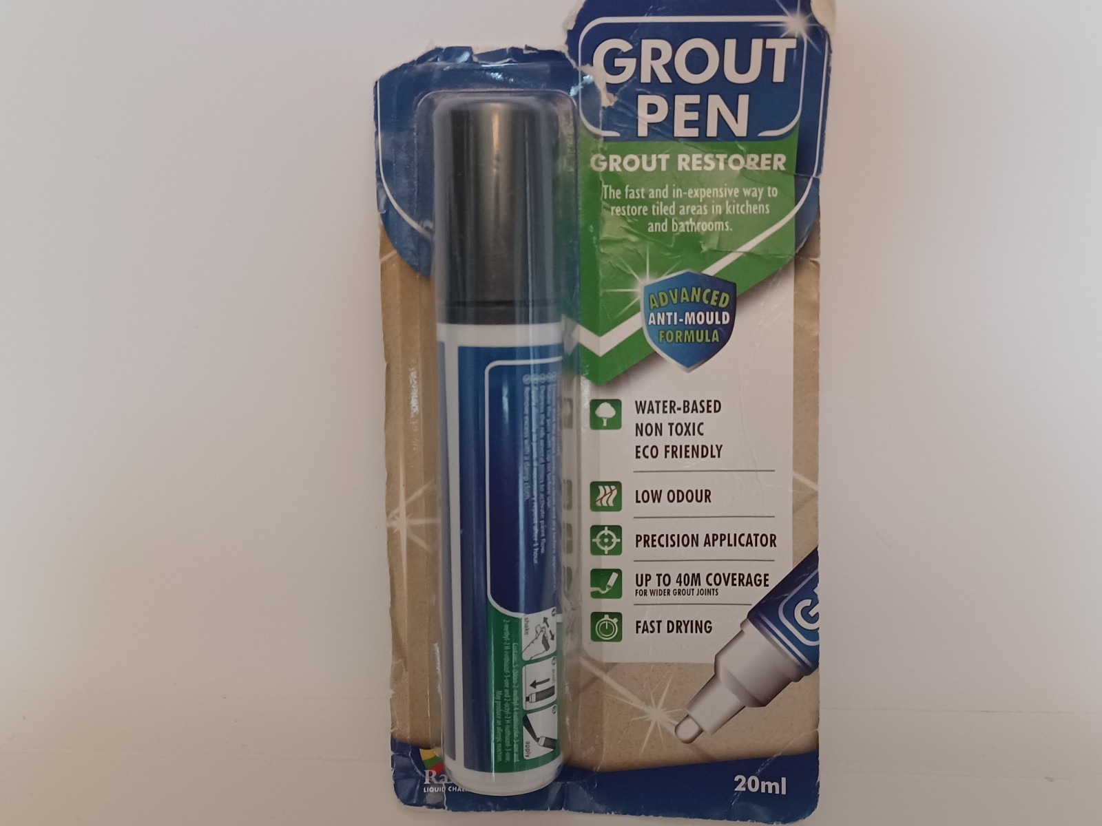The Rainbow 15MM Grout Pen, Grout Restorer, Dark Gey