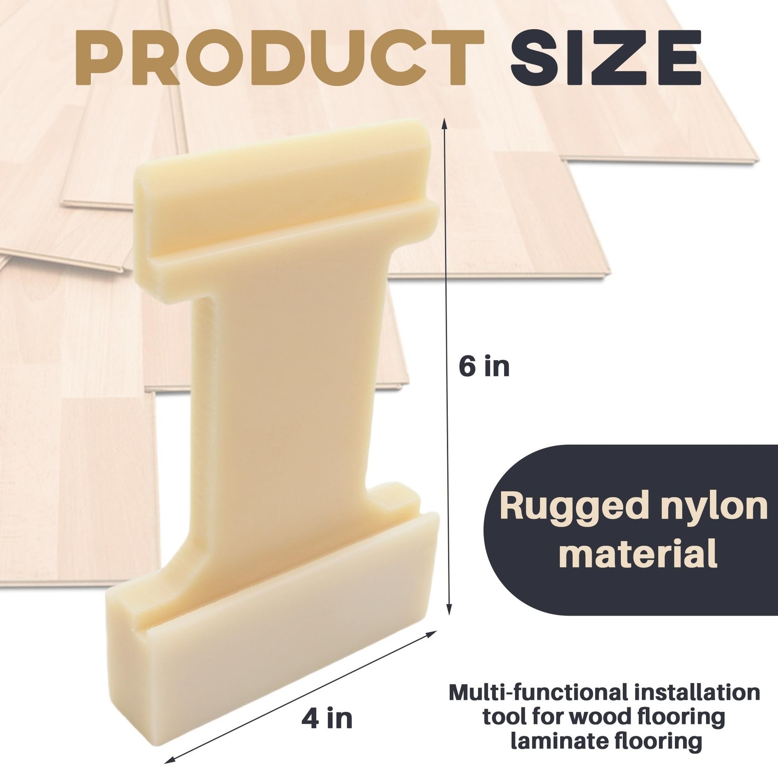 4-in-1 Laminate Flooring Tools – Nylon Tapping Block Kit for Laminate Plank a…