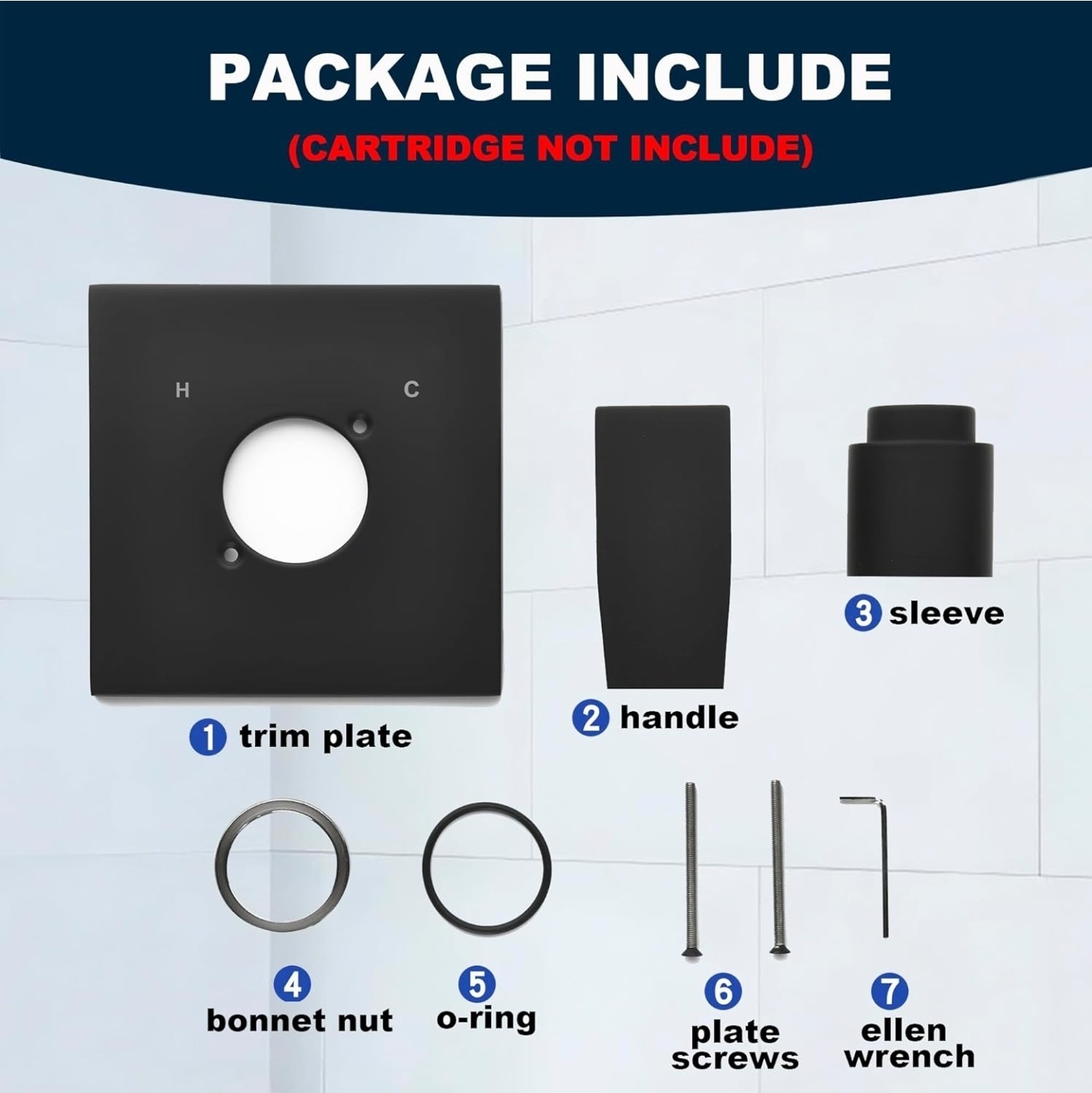 Replacement for Delta 13/14 Series Shower Valve Trim Kit, Black Matte