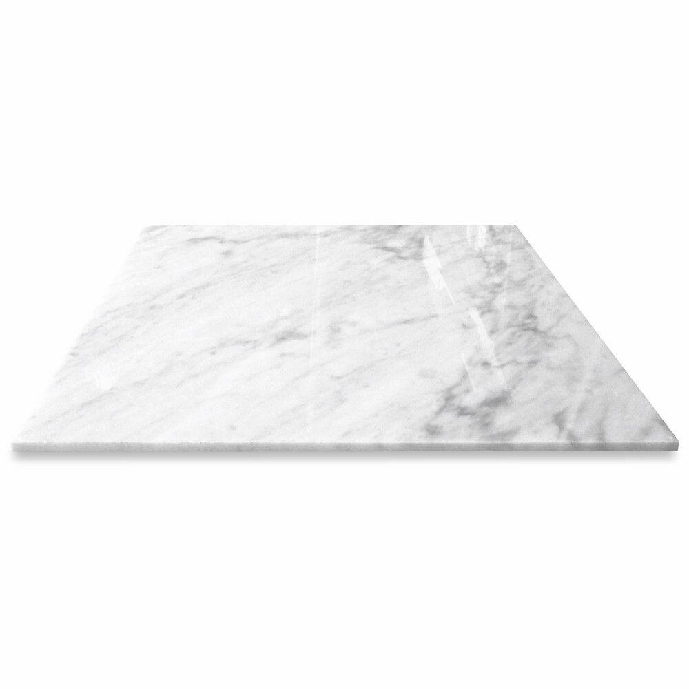 C45P 18×18 Carrara Venato Bianco Carrera White Marble Floor Tile Polished