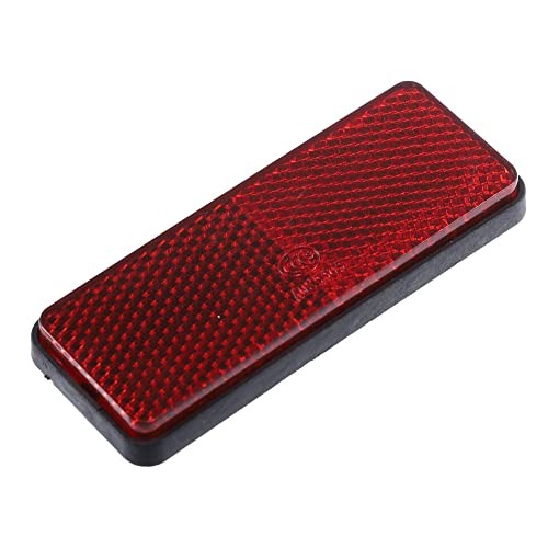 4 Pcs 87.5x34mm Plastic Universal Rectangular Reflective Warning Reflector Red