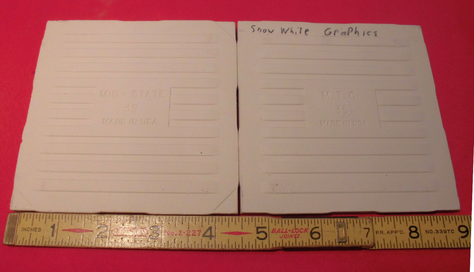 1 pc. *Snow White Graphics* 4-3/8″ Glossy Ceramic Tile by Mid-State: graft paper