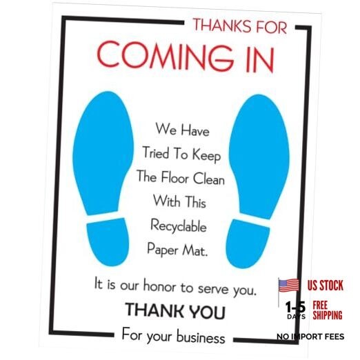 Heavy Duty Paper Floor Mats – Disposable Floor Mat Protector – Carpet