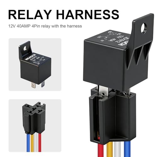 12V Ignition Switch Panel, 4 in 1 with Engine Push Button Toggle Switches,