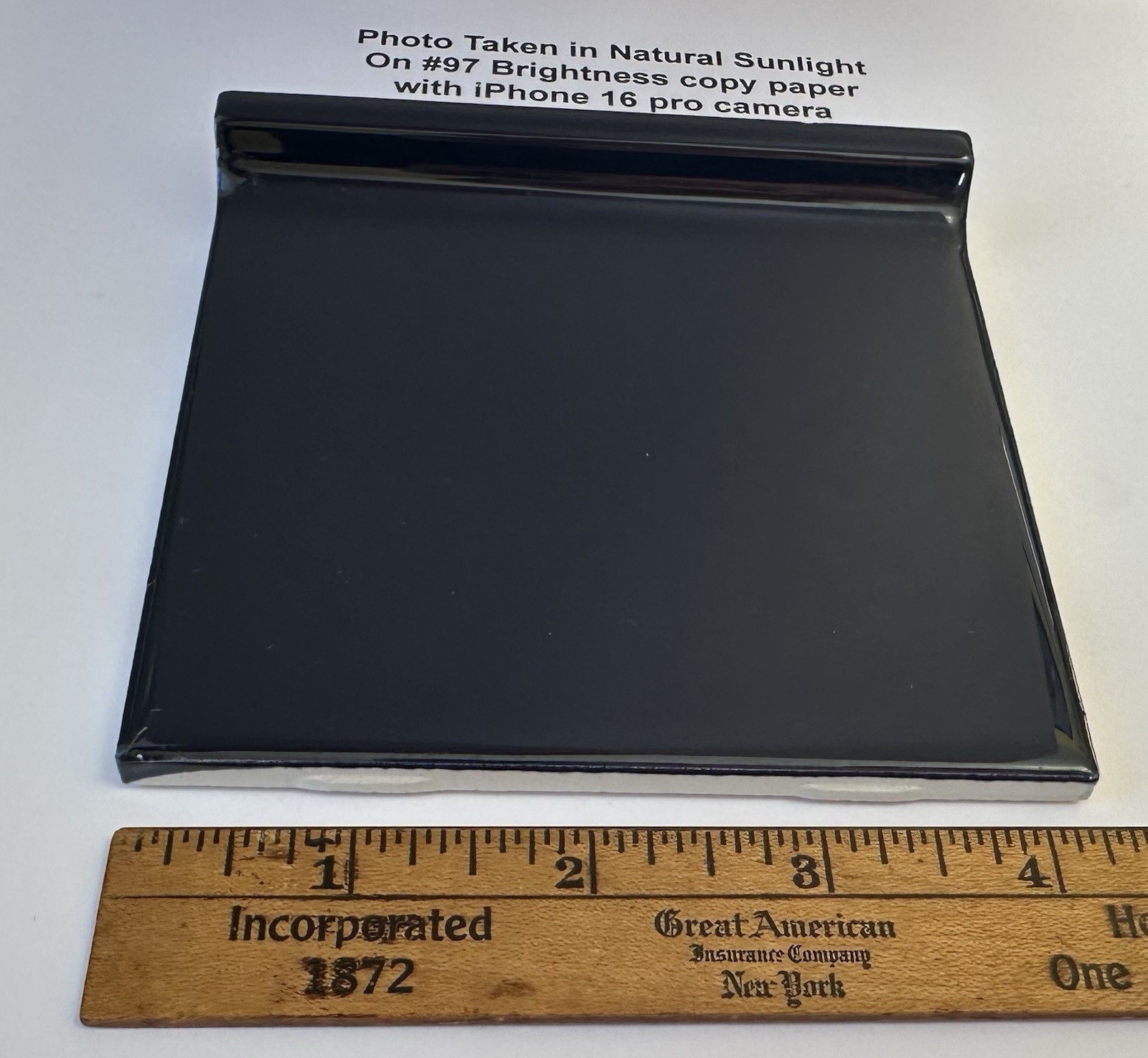 1 pc. Kohler Navy Blue: 4-1/4″ Glossy Ceramic Cove-Base Tile, Flat-Top, NEW