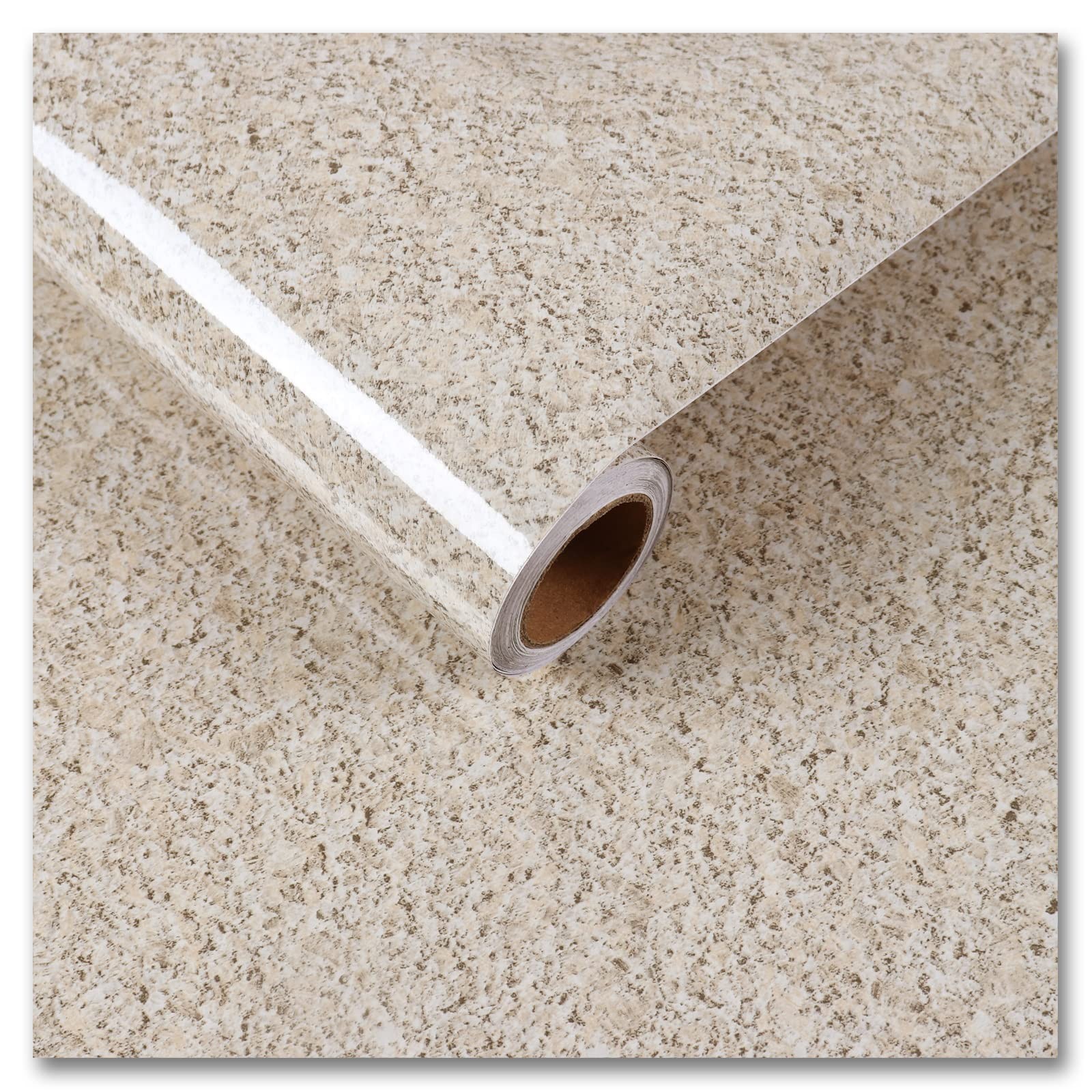 CRE8TIVE Light Brown Granite Contact Paper for Countertops Waterproof Granite…