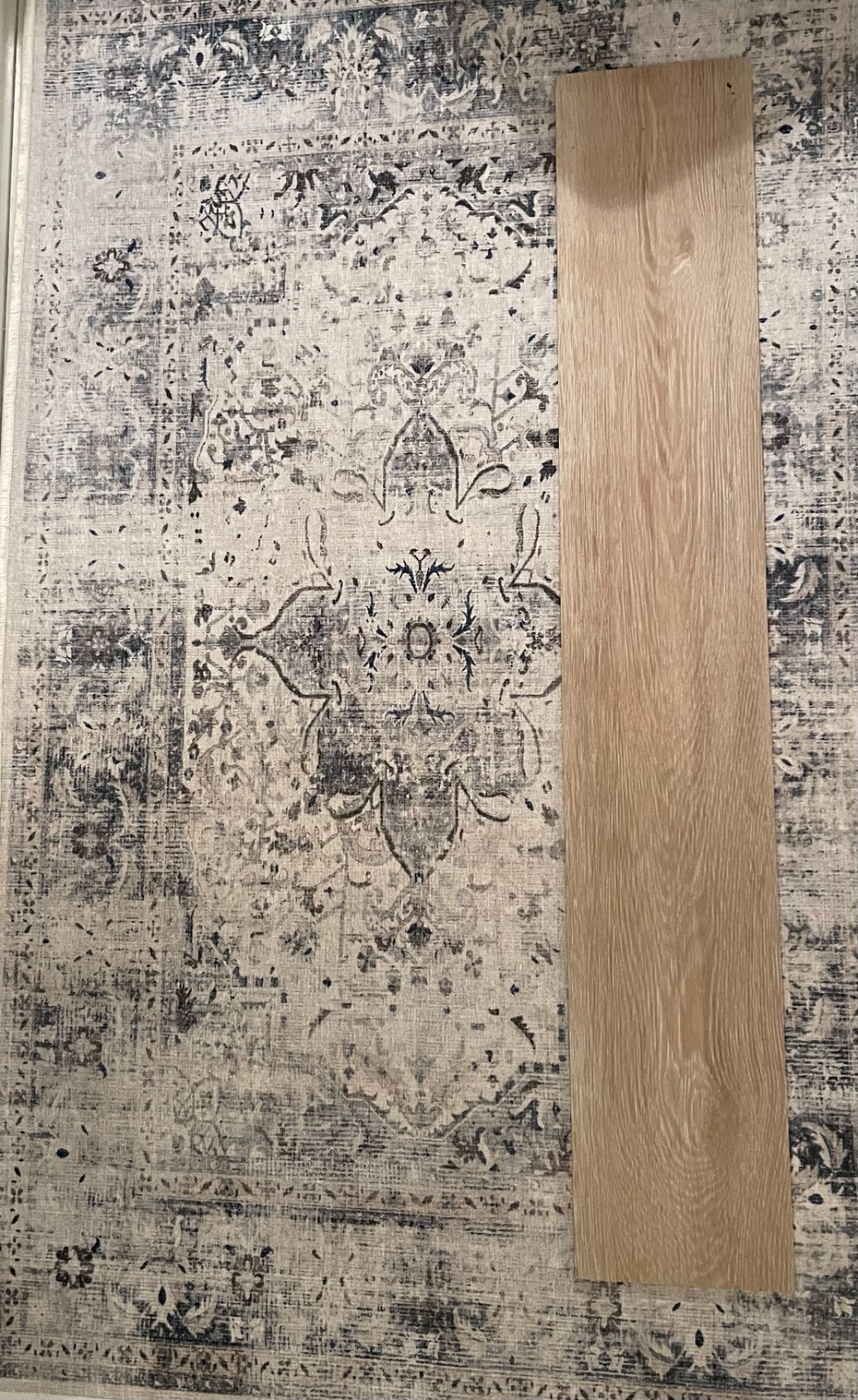 New 2,255 square feet of Italian porcelain light wood style beige floor tiles.