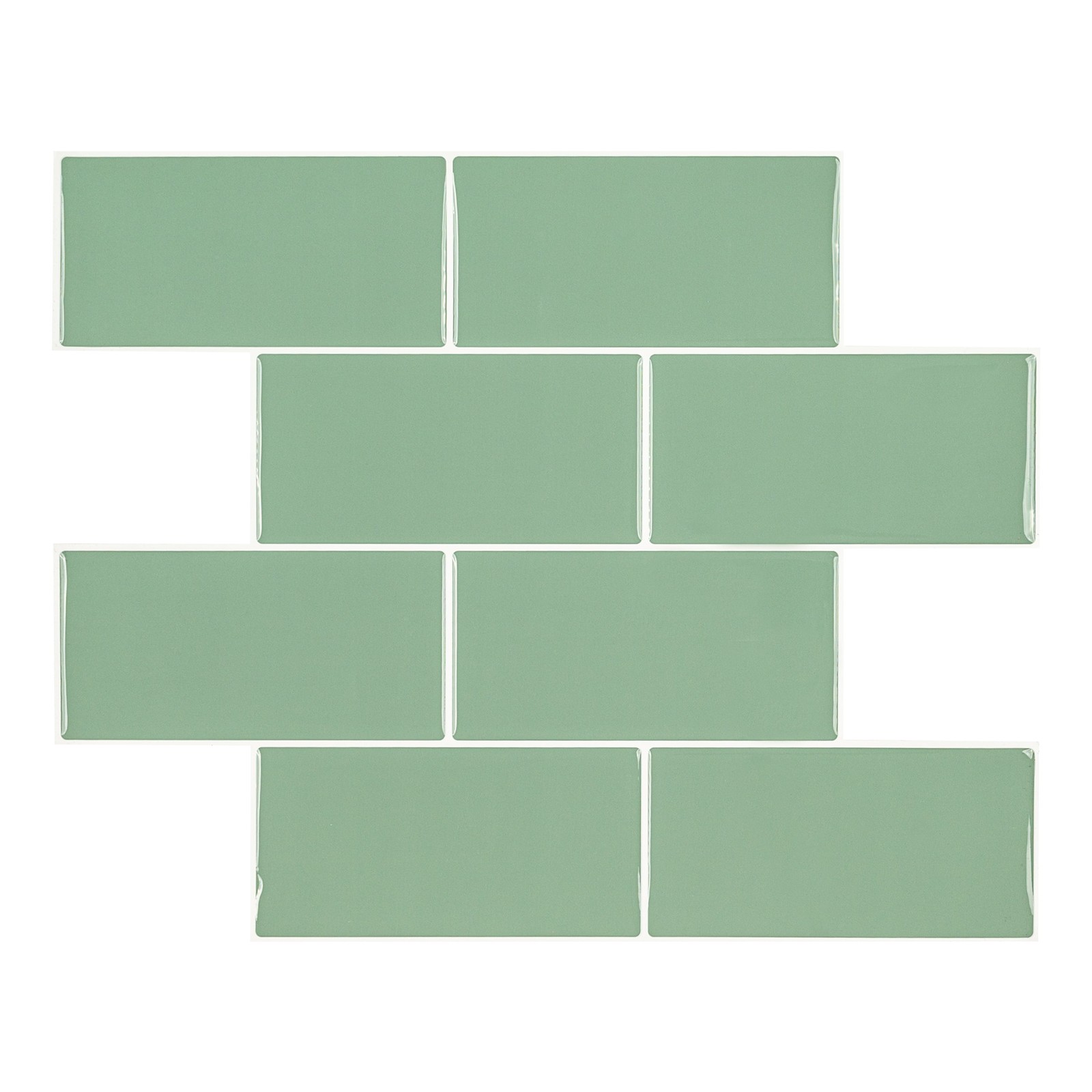 Mainstays Green Subway Peel & Stick Mosaic Wall Tile (2.76 Sqft / pack)