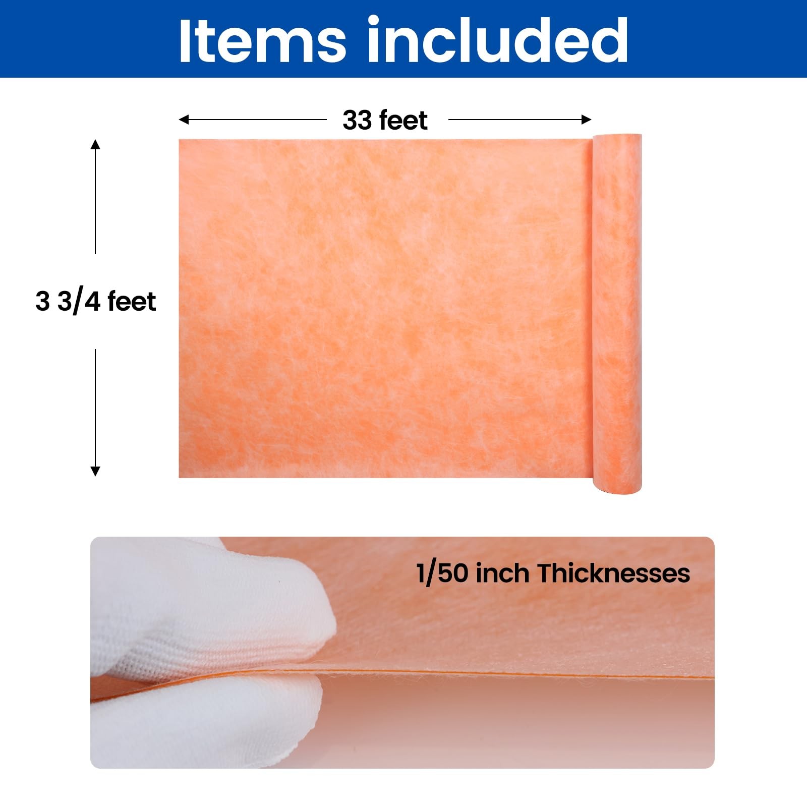Polyethylene Waterproofing Fabric Underlayment Tile Shower Membrane 23.6Mil 125′