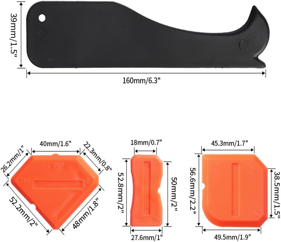 9 in 1Caulk Smoothingand Grouting Tool, Silicone Remover，Sealant Trimming and Re