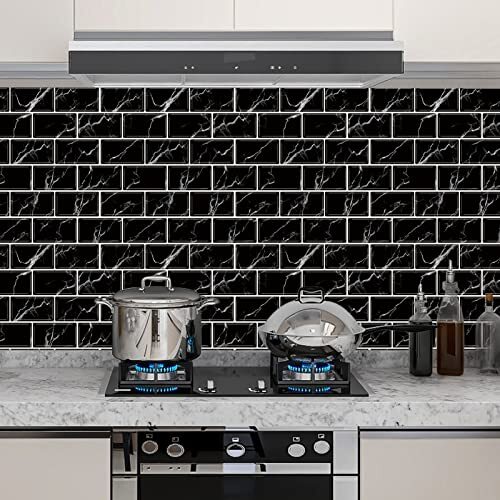 Backsplash Tile for Kitchen Peel & Stick12″x12″Self Adhesive Wall Tiles,10-Sheet