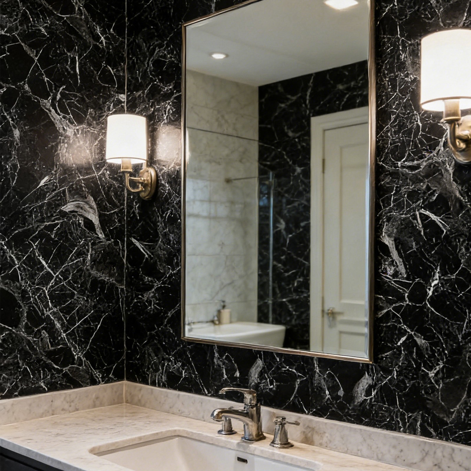 50/100 Pcs Peel & Stick PVC Wall Tiles 12″ Marble Floor Wall Panels Foam Sticker