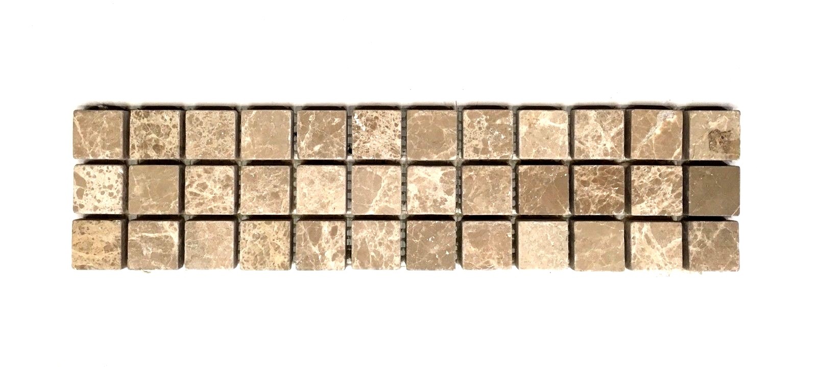3″x12″ Emperador Light Marble Decorative Border Wall Floor Tile Bathroom