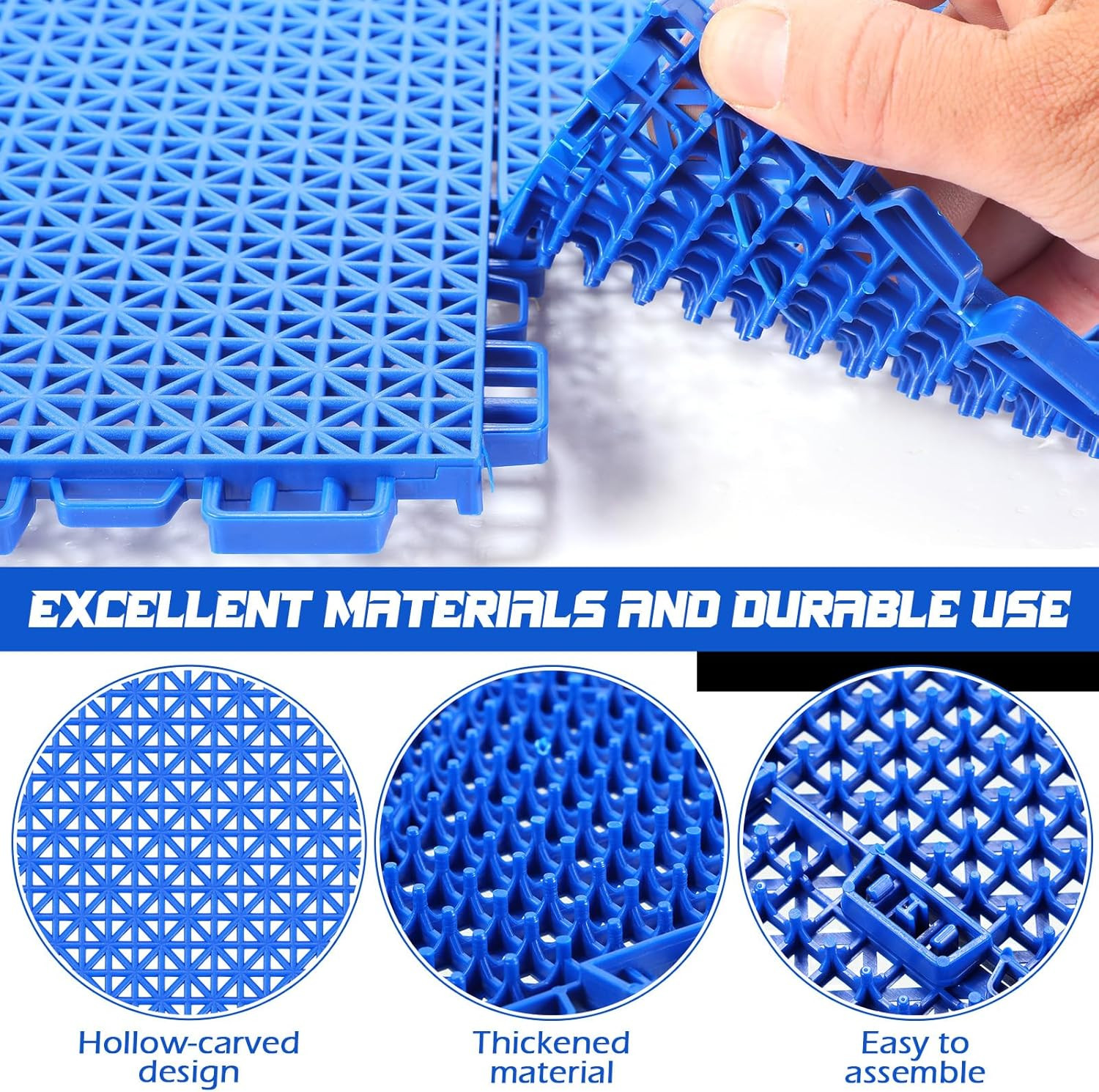 50 Pcs Modular Interlocking Cushion Floor Tiles 10 X 10 Inch Non Slip Pool Floor