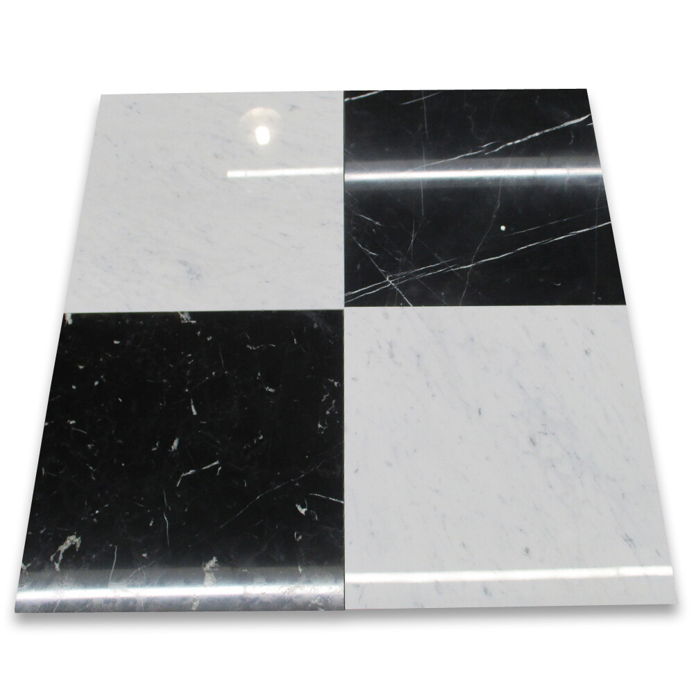 C45P 18×18 Carrara Venato Bianco Carrera White Marble Floor Tile Polished