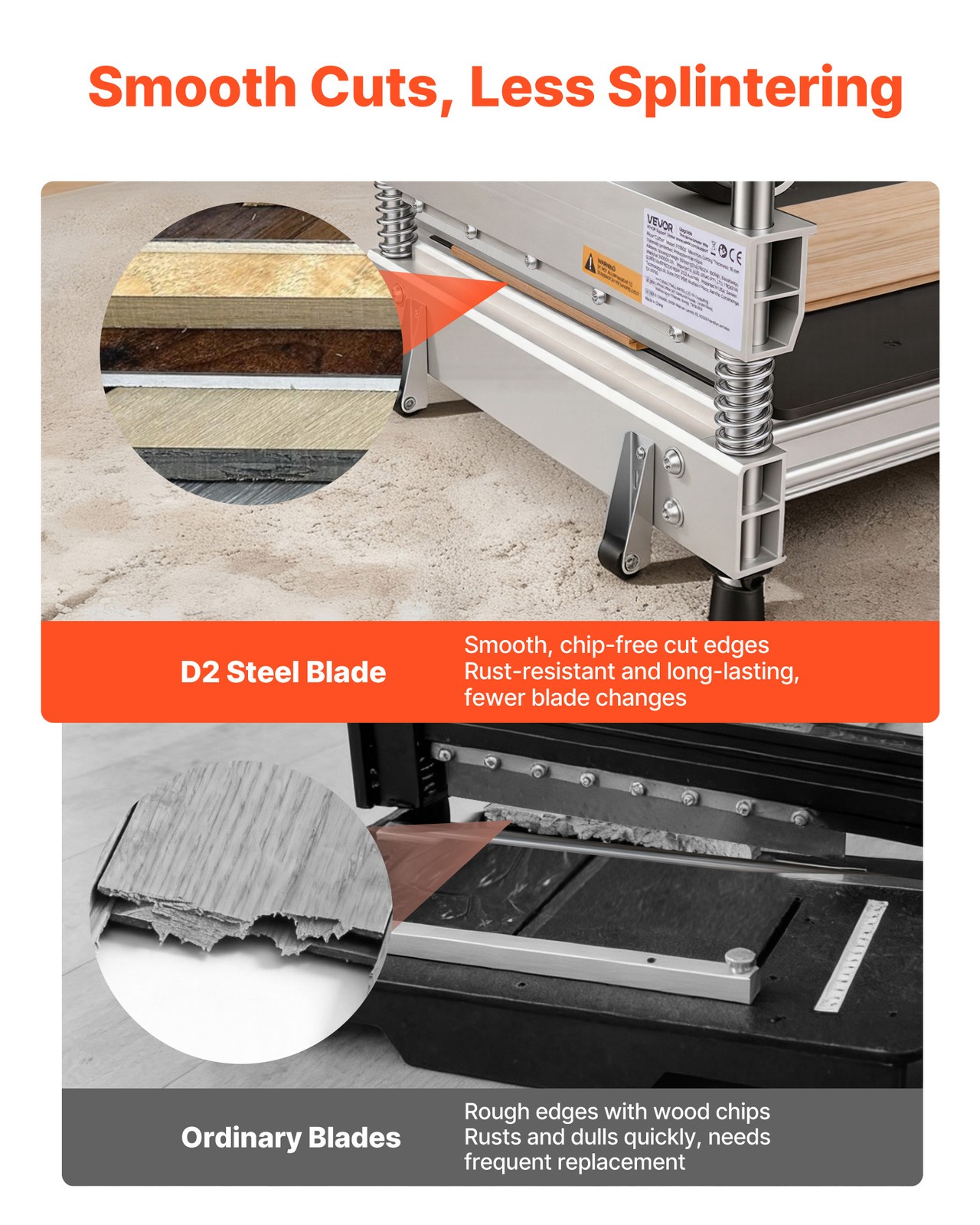 VEVOR 13″ Vinyl Floor Cutter 16mm Laminate Flooring Tool w/ Angle Settings