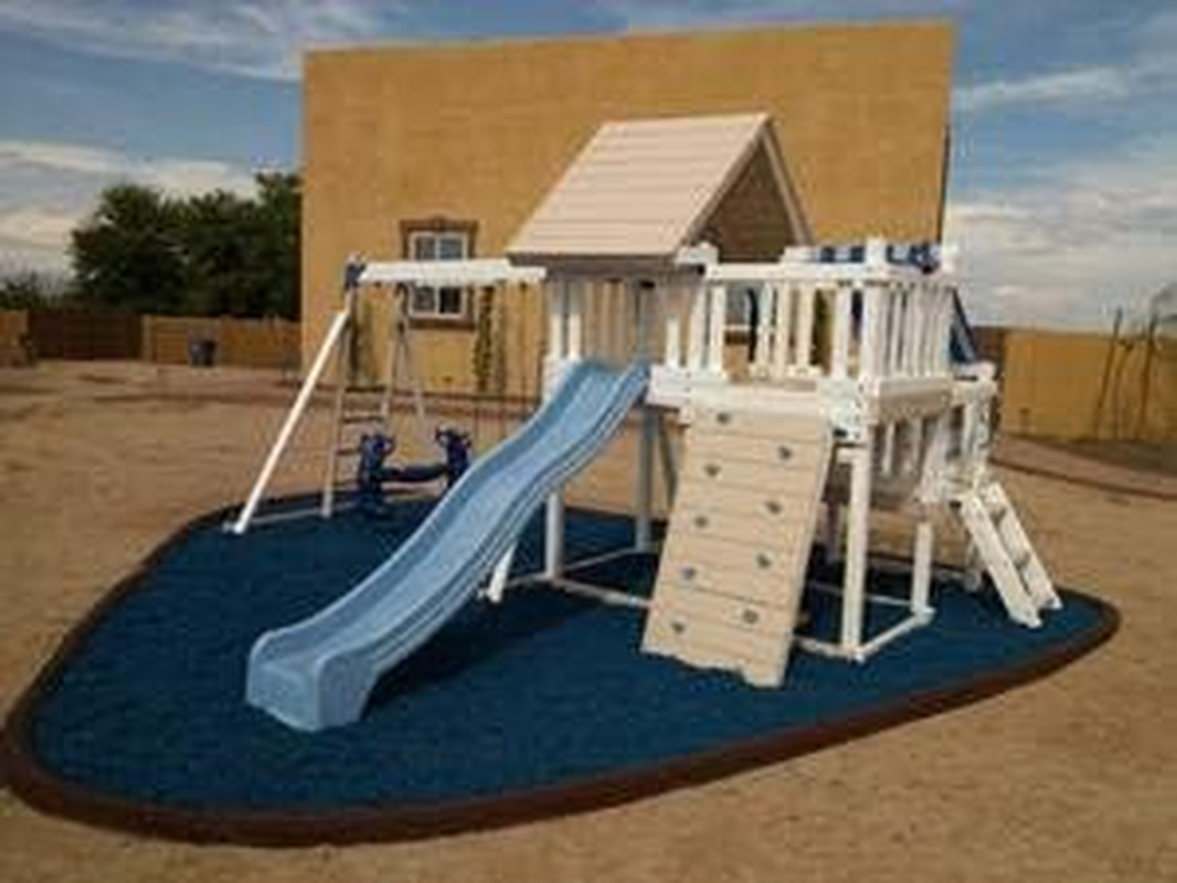 Rubber Mulch Nuggets Protective Flooring for Playgrounds, Swing-Sets, Play Areas